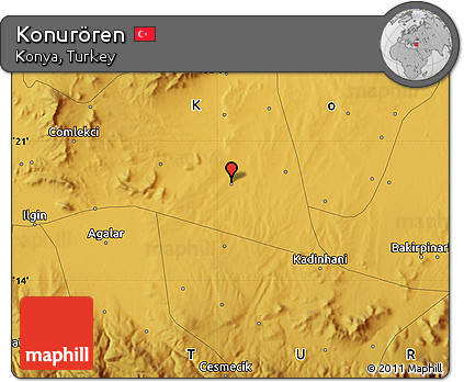 Physical Map of Konurören