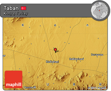 Physical Map of Taban