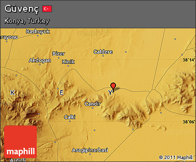 Physical Map of Güvenç