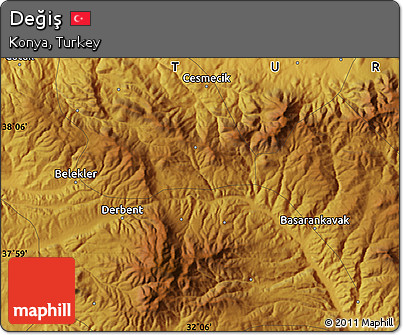 Physical Map of Değiş