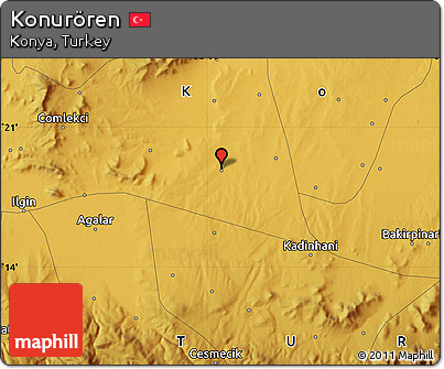 Physical Map of Konurören