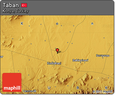 Physical Map of Taban