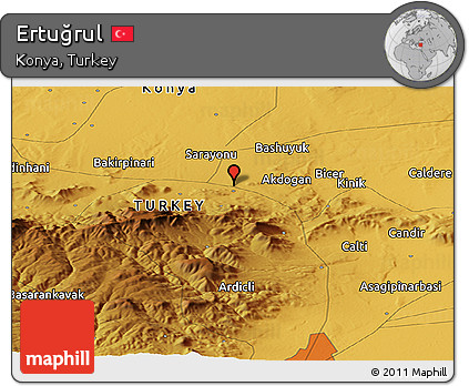 Physical Panoramic Map of Ertuğrul