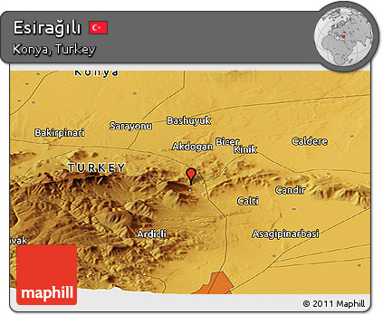 Physical Panoramic Map of Esirağılı