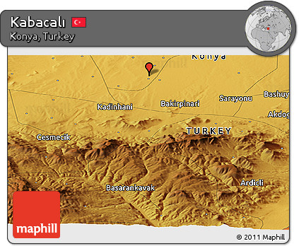 Physical Panoramic Map of Kabacalı