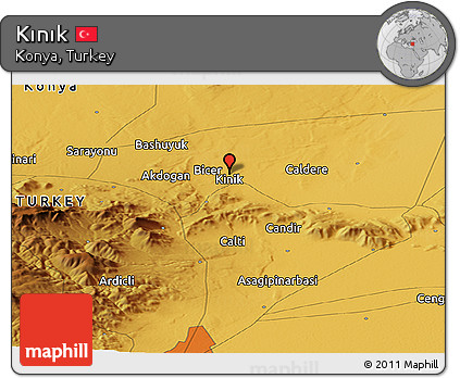 Physical Panoramic Map of Kınık