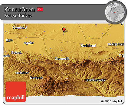 Physical Panoramic Map of Konurören