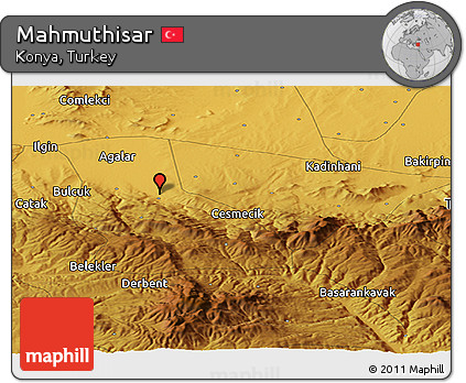 Physical Panoramic Map of Mahmuthisar
