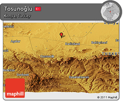 Physical Panoramic Map of Tosunoğlu