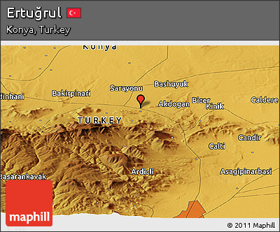Physical Panoramic Map of Ertuğrul