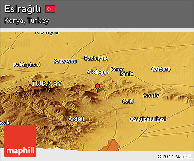 Physical Panoramic Map of Esirağılı