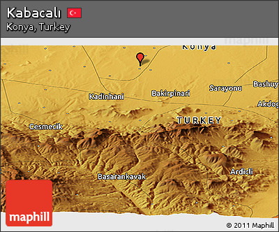 Physical Panoramic Map of Kabacalı
