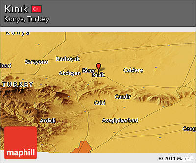 Physical Panoramic Map of Kınık