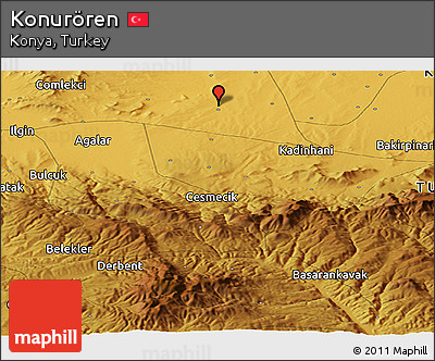 Physical Panoramic Map of Konurören