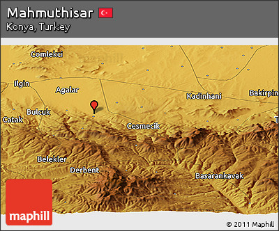 Physical Panoramic Map of Mahmuthisar