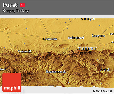 Physical Panoramic Map of Pusat