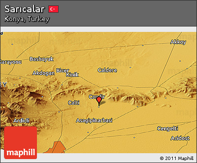 Physical Panoramic Map of Sarıcalar