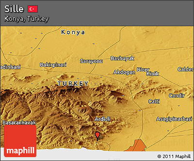 Physical Panoramic Map of Sille