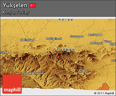 Physical Panoramic Map of Yükşelen
