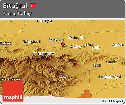 Physical Panoramic Map of Ertuğrul