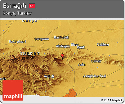 Physical Panoramic Map of Esirağılı