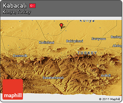 Physical Panoramic Map of Kabacalı