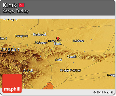 Physical Panoramic Map of Kınık