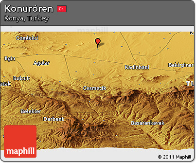 Physical Panoramic Map of Konurören