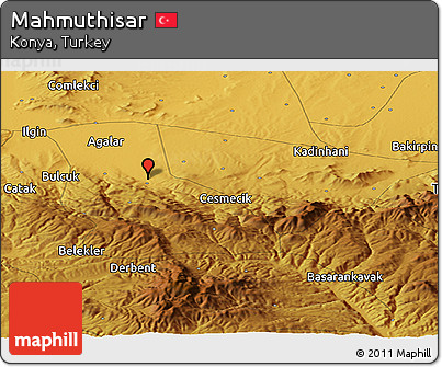 Physical Panoramic Map of Mahmuthisar