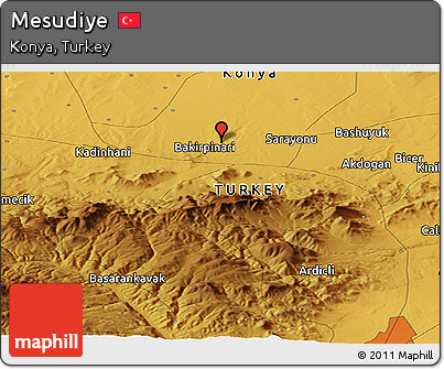 Physical Panoramic Map of Mesudiye