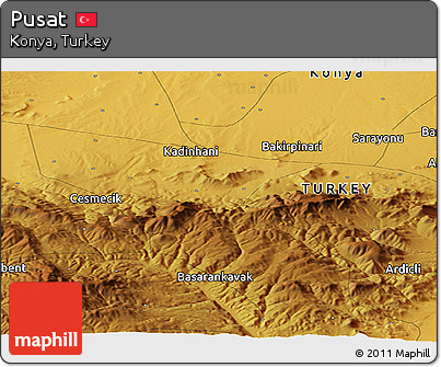 Physical Panoramic Map of Pusat