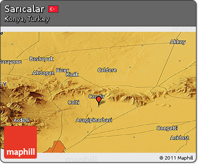 Physical Panoramic Map of Sarıcalar
