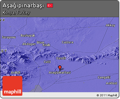 Political Panoramic Map of Aşağıpınarbaşı
