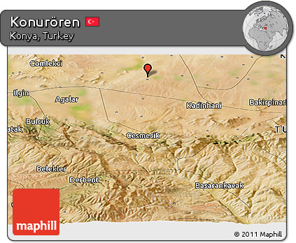 Satellite Panoramic Map of Konurören