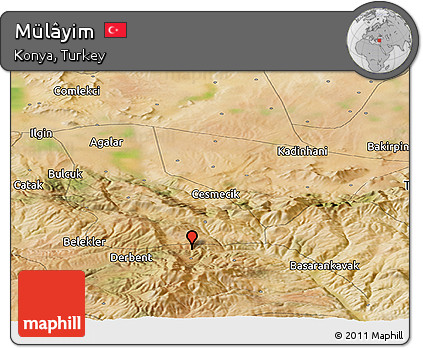 Satellite Panoramic Map of Mülâyim