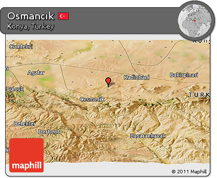 Satellite Panoramic Map of Osmancık