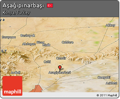 Satellite Panoramic Map of Aşağıpınarbaşı