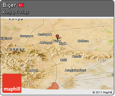 Satellite Panoramic Map of Biçer
