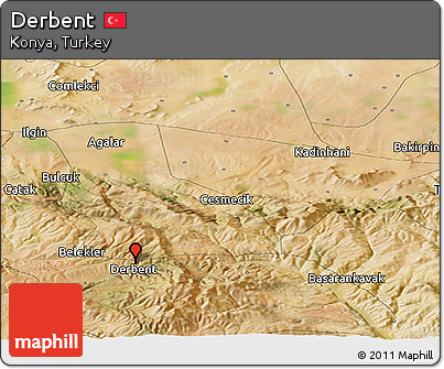 Satellite Panoramic Map of Derbent