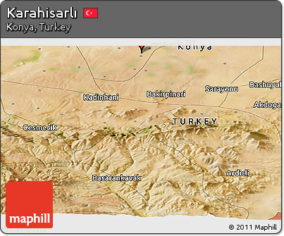 Satellite Panoramic Map of Karahisarlı