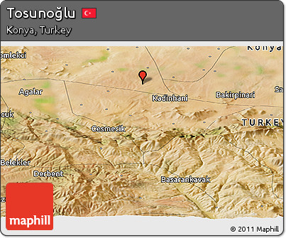 Satellite Panoramic Map of Tosunoğlu