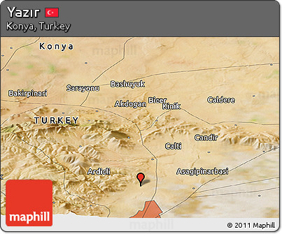 Satellite Panoramic Map of Yazır
