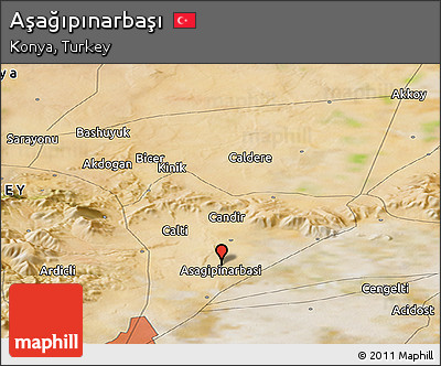 Satellite Panoramic Map of Aşağıpınarbaşı
