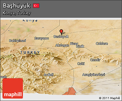 Satellite Panoramic Map of Başhüyük