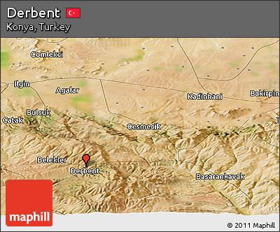 Satellite Panoramic Map of Derbent