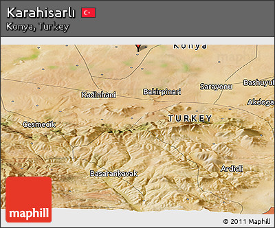 Satellite Panoramic Map of Karahisarlı