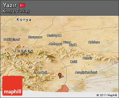 Satellite Panoramic Map of Yazır