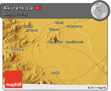 Physical 3D Map of Akörenkışla