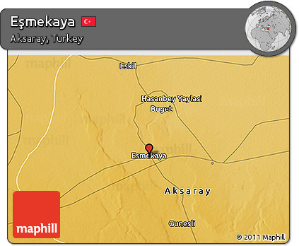 Physical 3D Map of Eşmekaya