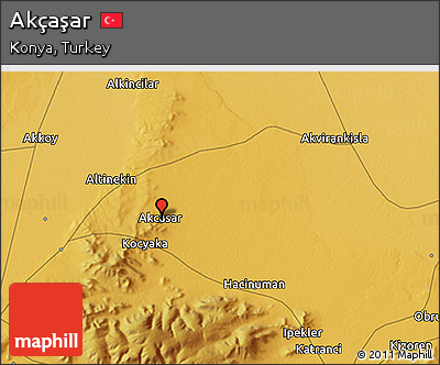 Physical 3D Map of Akçaşar